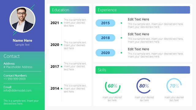 Modern 1-Page Resume Template for PowerPoint