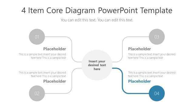 Step 4 4 Items Core Concept PowerPoint