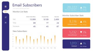 Presentation of Email Subscribers Dashboard 
