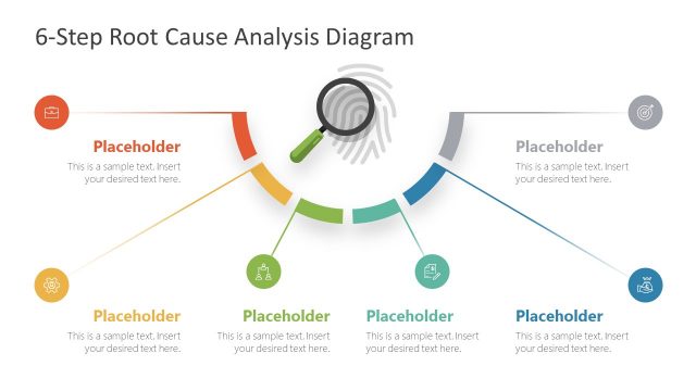 6-Step Root Cause Analysis Diagram for PowerPoint
