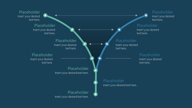Two Process Vertical Timeline PowerPoint
