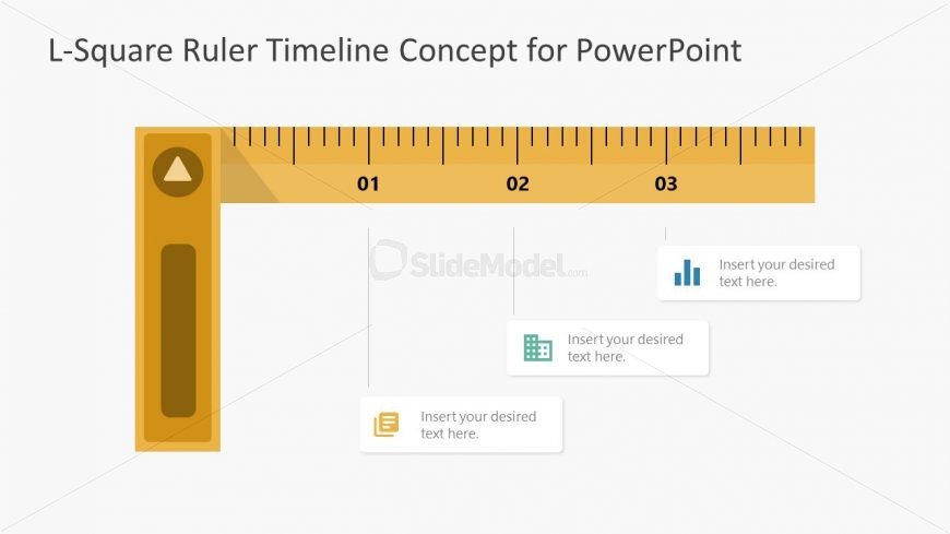 PPT Yellow Ruler Diagram Timeline