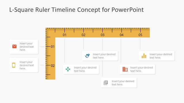 PowerPoint L-Square Timeline Infographics