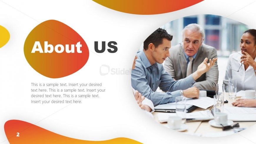 PowerPoint Business About Us Page Template 
