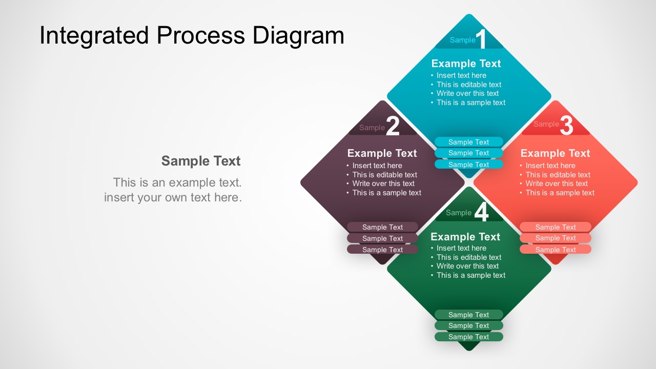 4 Steps Integrated Process Business PowerPoint 