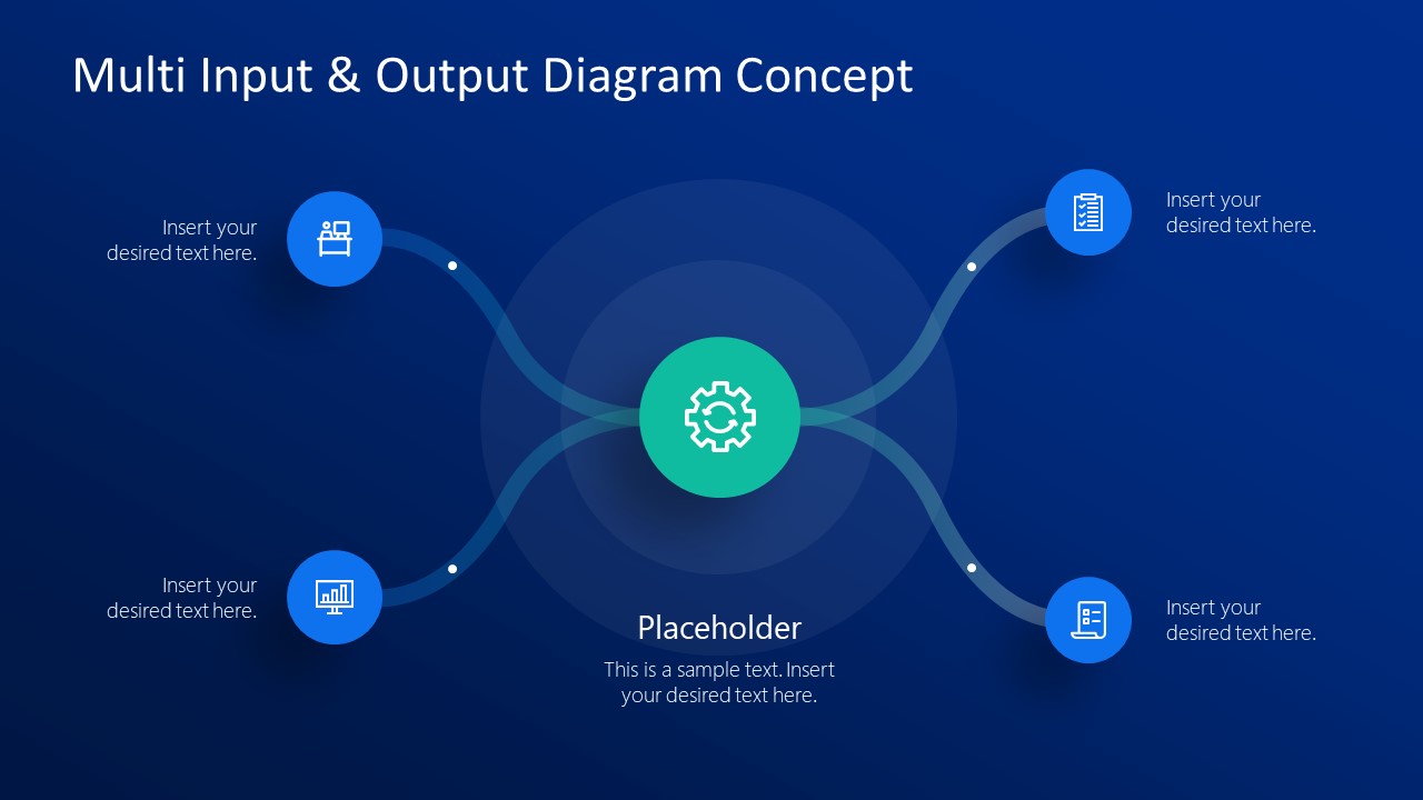 Multi Input & Output Diagram Concept for PowerPoint - SlideModel