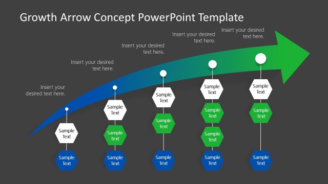 Growth Arrow Concept PowerPoint Diagram