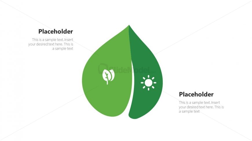 Infographic Diagram of Leaf PowerPoint Shape