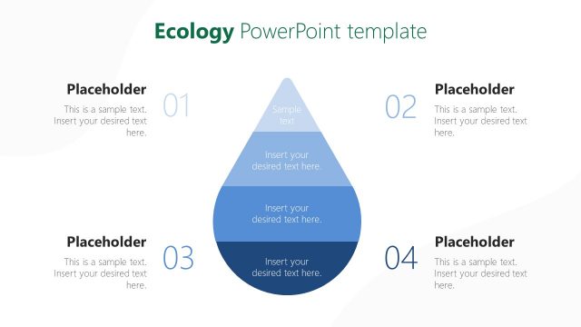 4 Steps Water Drop Diagram Template