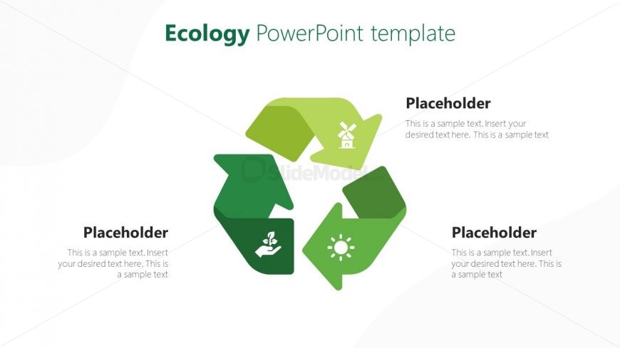 Green Cycle Diagram of Ecosystem PPT