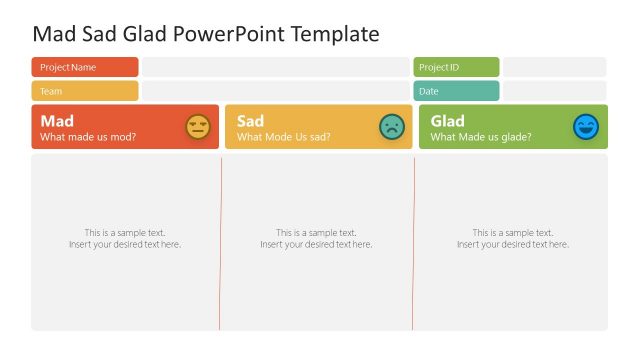 Mad Sad Glad PowerPoint Template