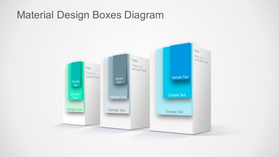 The Layers Boxes with Material Design Effects for PowerPoint - SlideModel