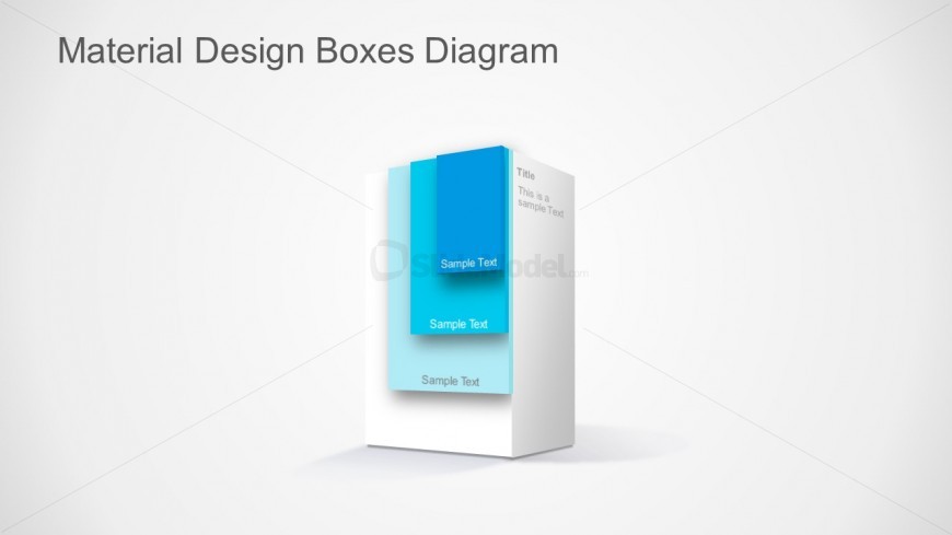 PPT Template layered Material Design Box