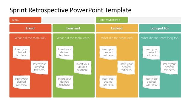 Sprint Retrospective Column Style PowerPoint