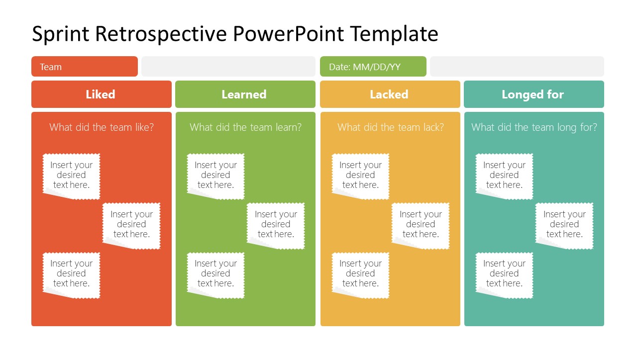 Sprint Retrospective PowerPoint Template SlideModel