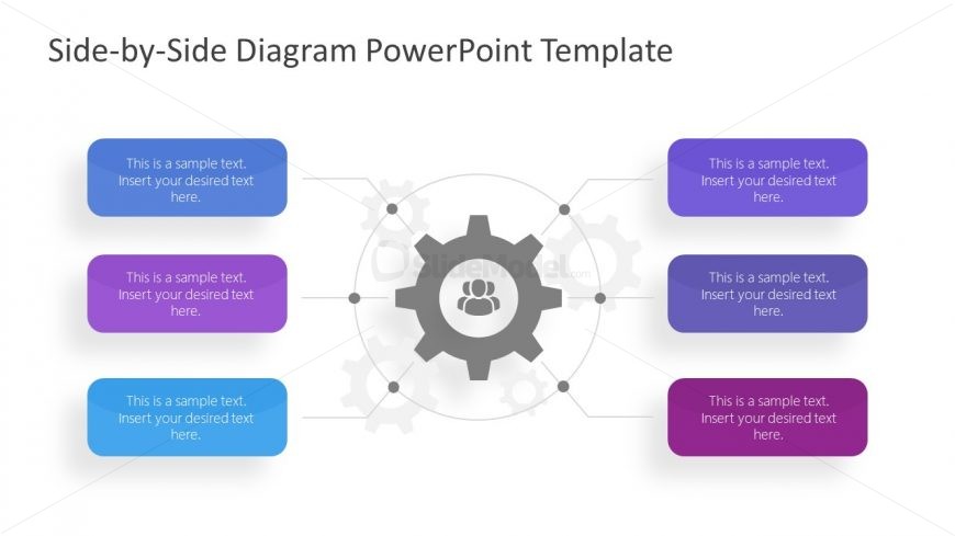 6 Steps PowerPoint Diagram of Core Element 