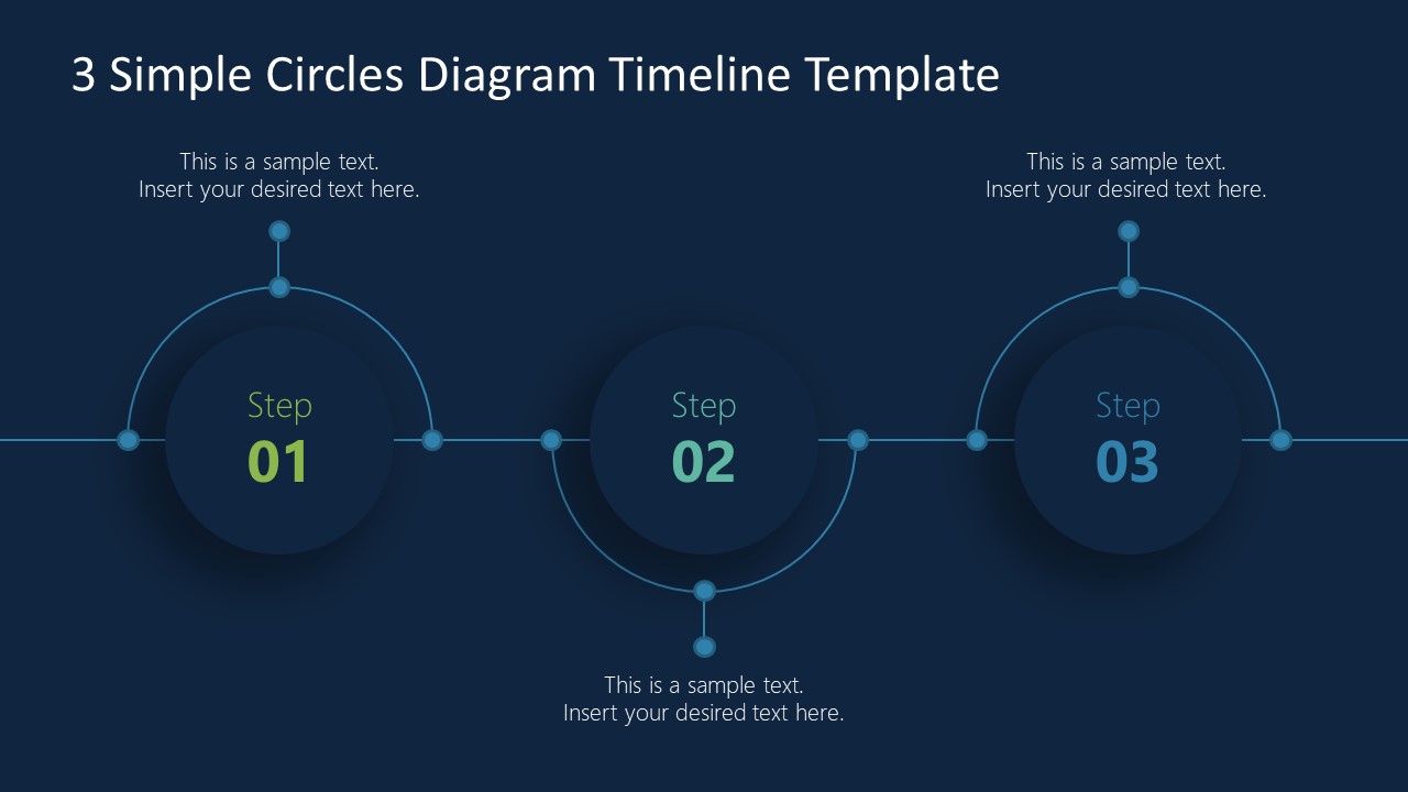 timeline template with circle buttons simple... 3 Simple Circles Diagram Timeline Template - SlideModel