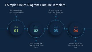 Presentation fo 4 Steps Timeline Diagram 