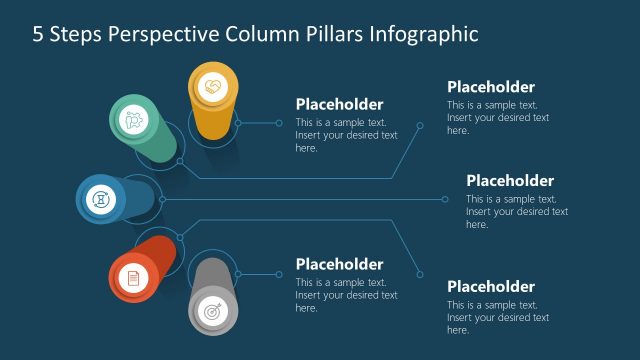 PowerPoint 3D Diagram of Perspective Pillars
