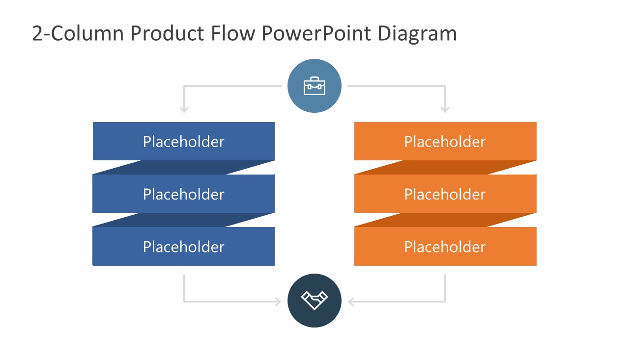 Flow Chart of 2 Column PowerPoint