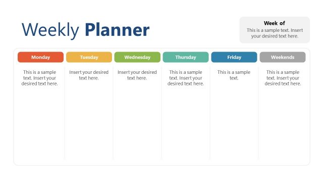 Weekly Schedule PowerPoint Layout