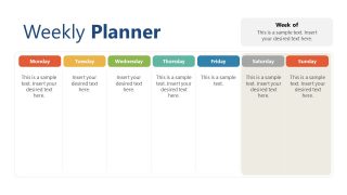 Column Layout Design of Weekly Planner 