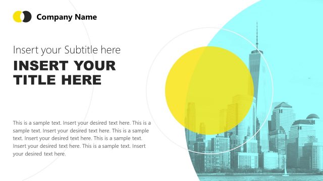 PowerPoint Yellow Theme of Cutout Shapes