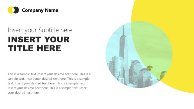 Simple PowerPoint Theme in Yellow Color