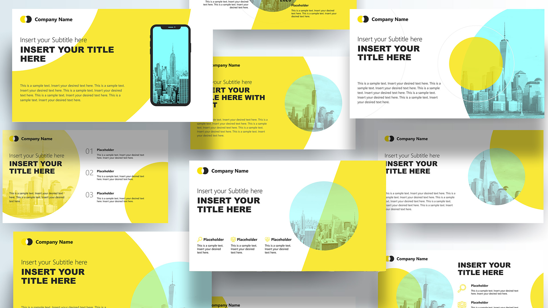 Simple Yellow Theme PowerPoint Backgrounds - SlideModel