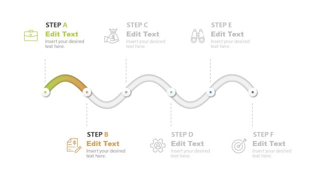 6 Steps Snake Diagram Step 2 PowerPoint