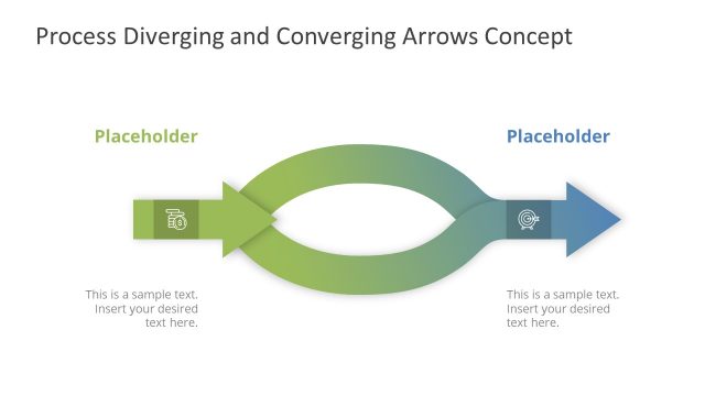 Process Diverging & Converging Arrows PowerPoint Template
