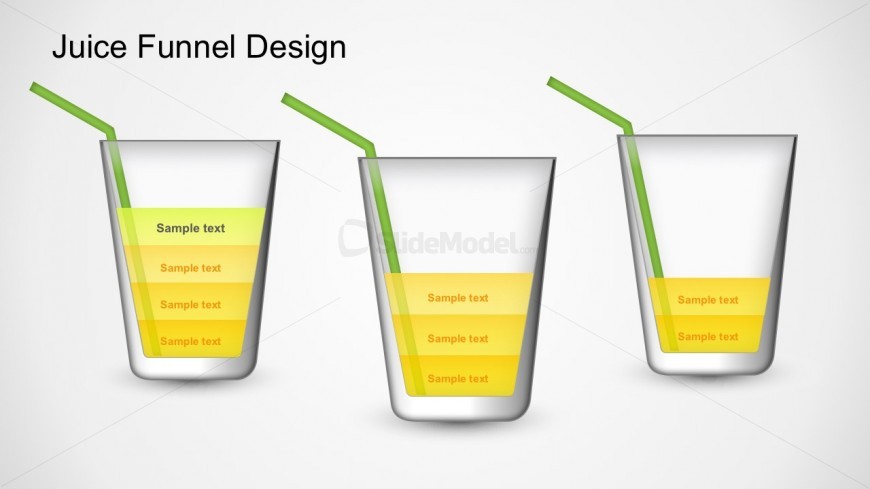 PowerPoint Shape Juice Funnel Sales Diagram Templates