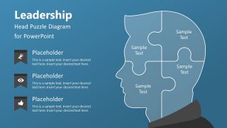 4 Steps Leadership Puzzle Diagram 