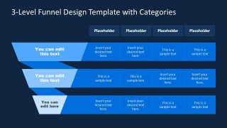 PPT Funnel Chart Template with Categories