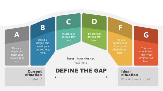 6-Item Bridge Concept Diagram PowerPoint Template