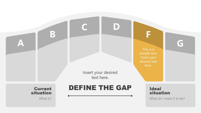 6 Steps Bridge Concept Metaphor PowerPoint