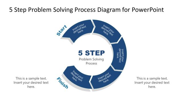 Step 5 of 5 Steps Problem Solving Diagram Template