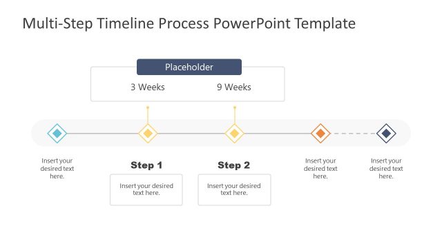 Multi-Step Weekly Timeline Process PPT