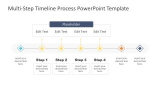 4 Steps Group Timeline Template Design 