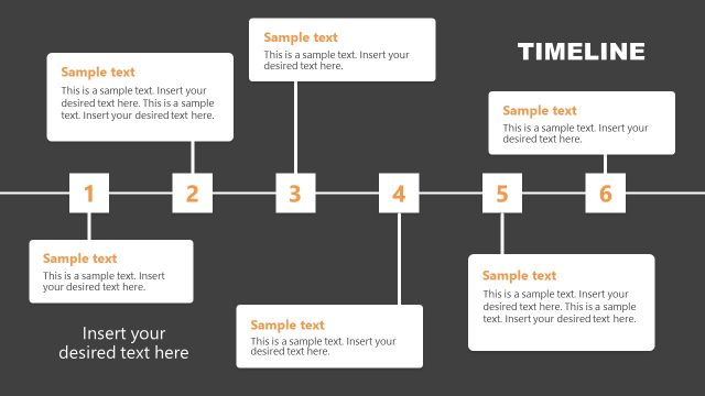 Square Milestones Timeline PowerPoint Template