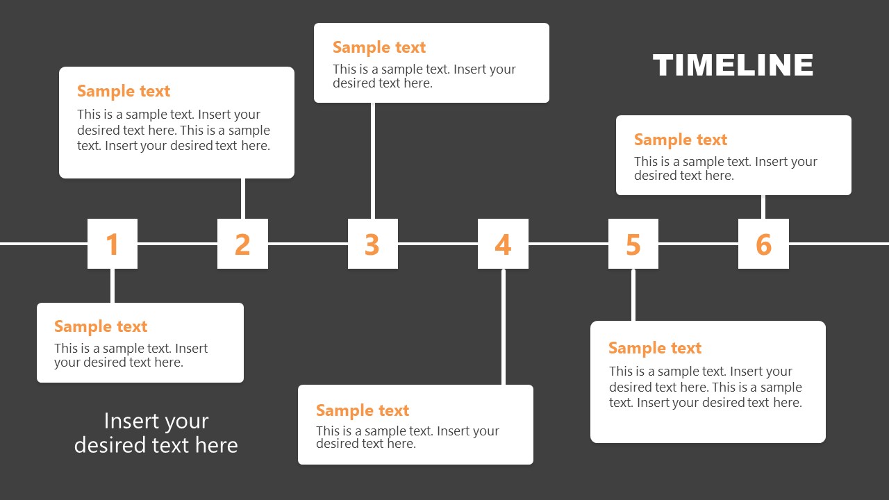 PowerPoint Timeline Template 6 Steps 