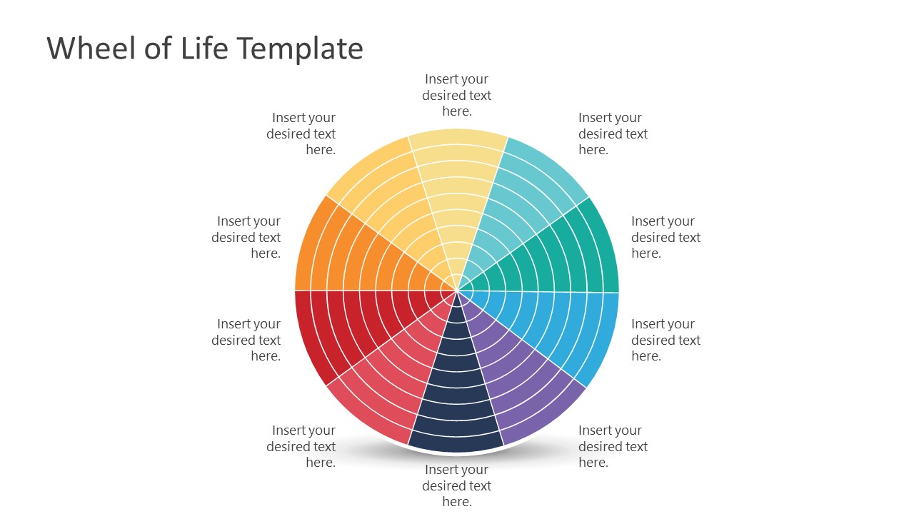 Editable Wheel of Life Template in PowerPoint