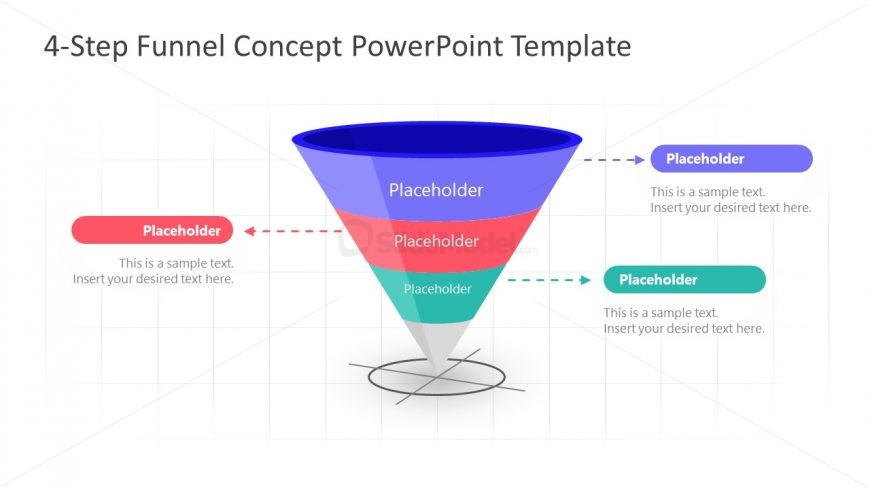PowerPoint Funnel Diagram Stage 3