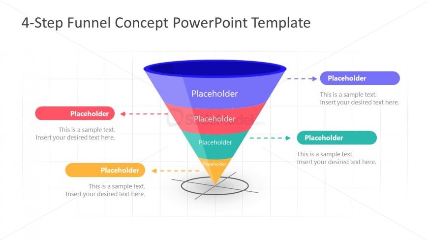 PowerPoint Funnel Diagram Stage 4