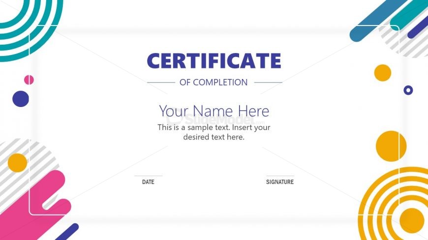 PowerPoint Award Template of Certificate 