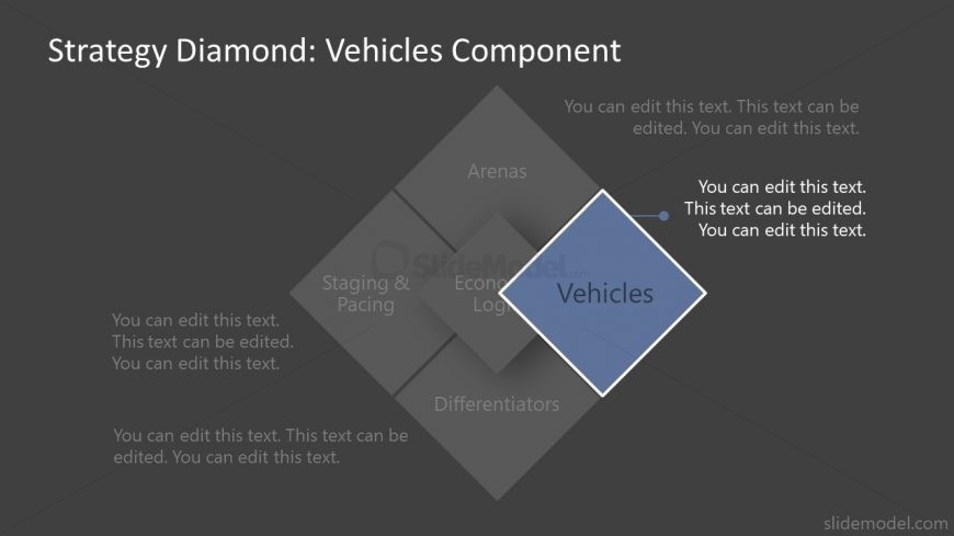 Strategy Diamond Template PowerPoint Slides