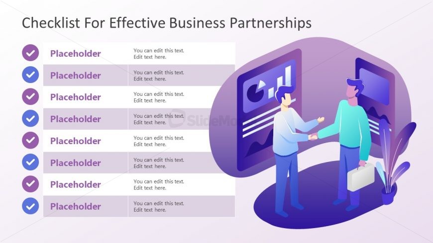 PPT Checklist Template for Business Partnership 
