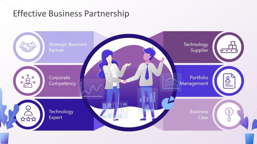 Business Partnership Comparison Slide Design