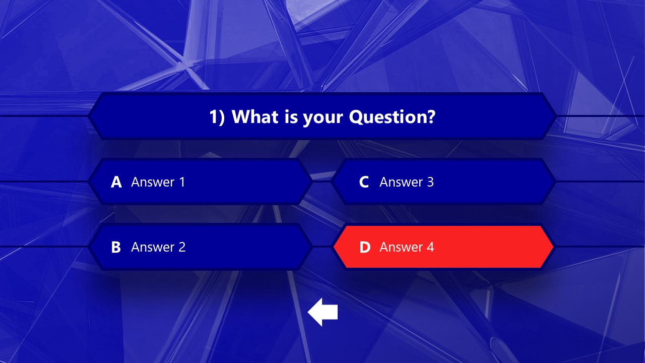 4 Options Multiple Choice PowerPoint Template MCQ template