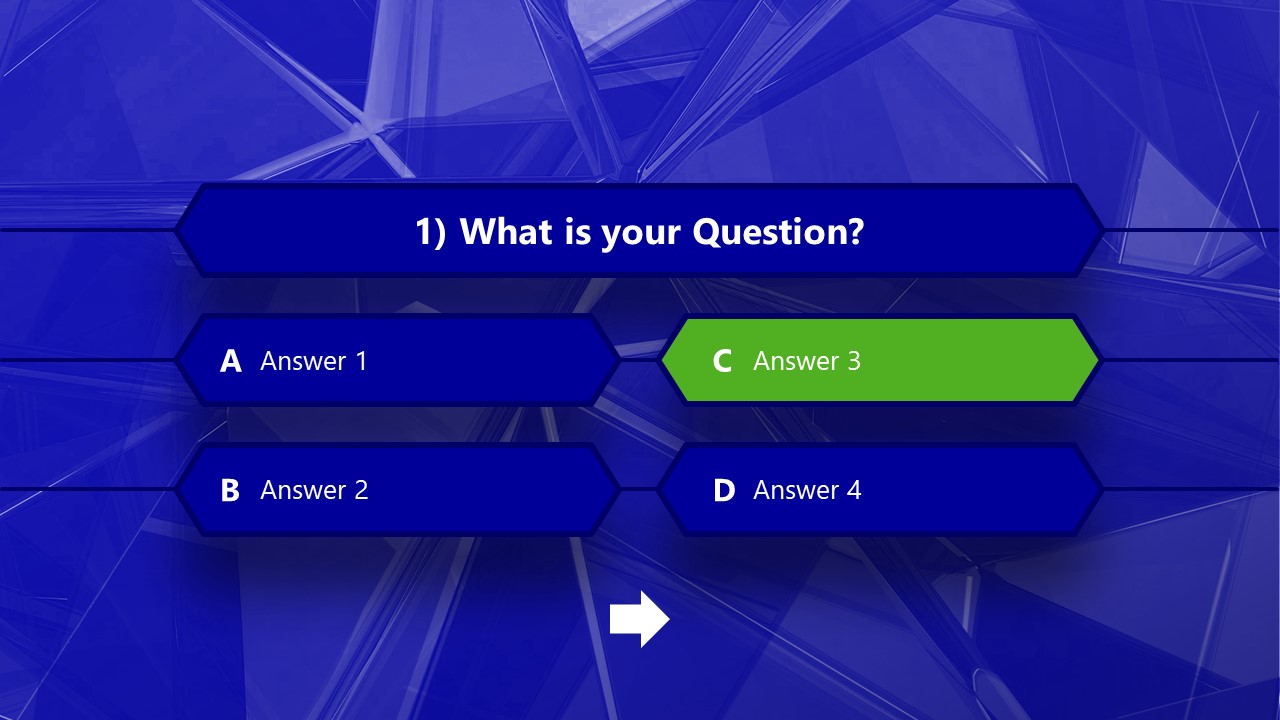 4 Options Multiple Choice PowerPoint Template MCQ template